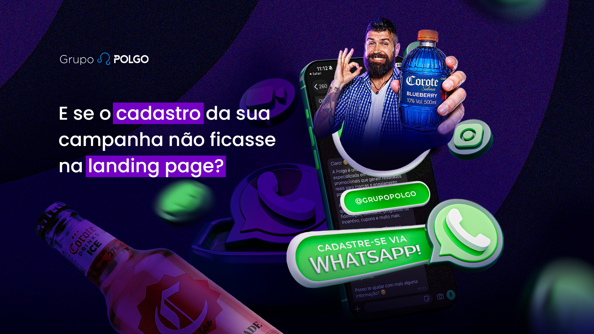 Como a Corote tirou o cadastro da landing page e colocou no WhatsApp